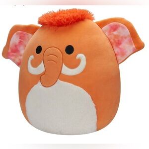 Rare Squishmallows 16-Inch Orange Wolly Mammoth Wilbie Plush